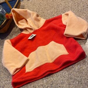 NWT Fleece Hand Sewn Pullover With FLAWS Kids White Wolf of Maine Peach & Pink?